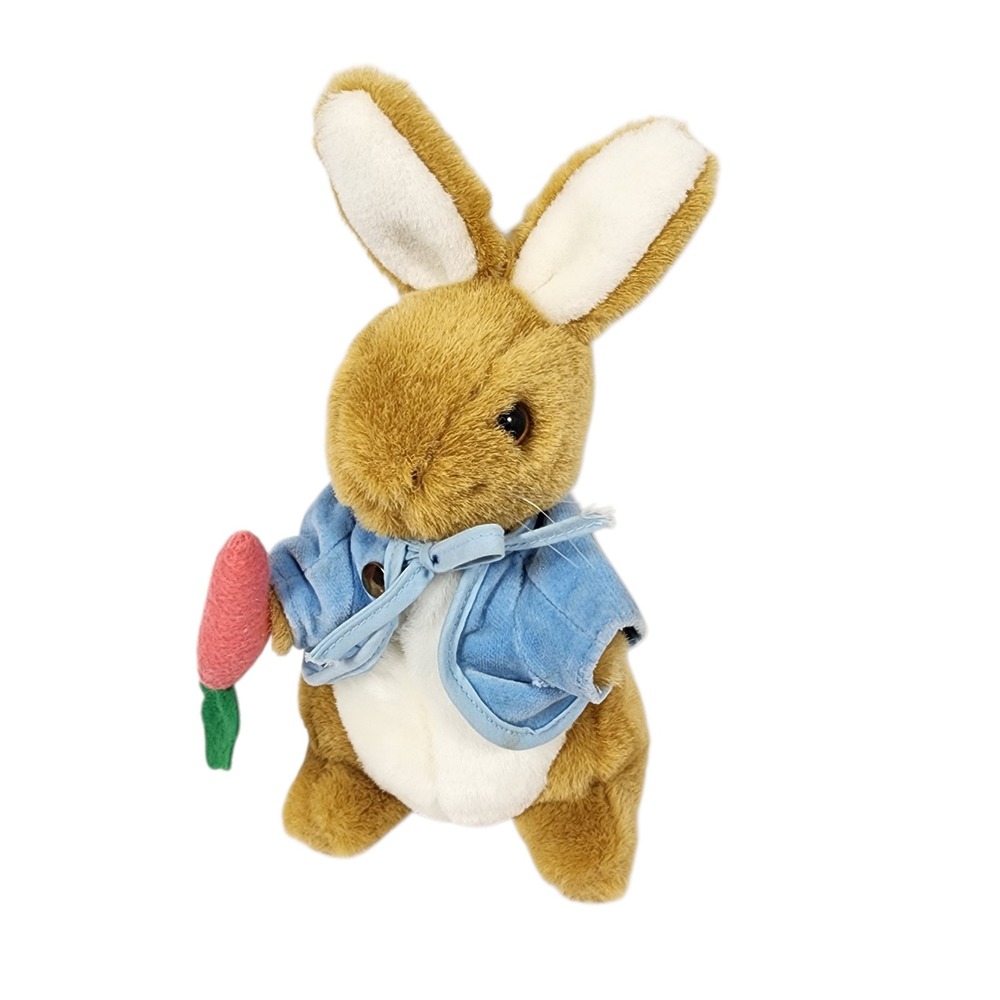 Peter Rabbit Plush Toy Blue Jacket Carrot Eden Brand Collectible‎